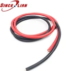 Гибкий силиконовый провод, 2 м, 20AWG, высокотемпературный, макс. 200 градусов, 600 В, тестовый провод, 2 цвета, красный, черный провод