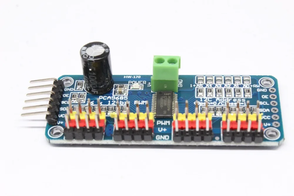 16 канальный 12 битный PWM/Servo Driver I2C интерфейс PCA9685 модуль для arduino или Raspberry pi щит servo