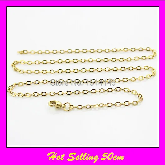 

Hot selling 50cm stainless steel floating locket chains gold glass locket chains necklace chain