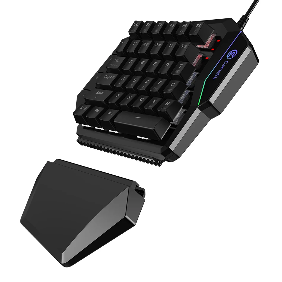GameSir GK100 Мини механические синие переключатели ПК игровая клавиатура для FPS игр, Одноручная клавиатура с светодиодный светильник