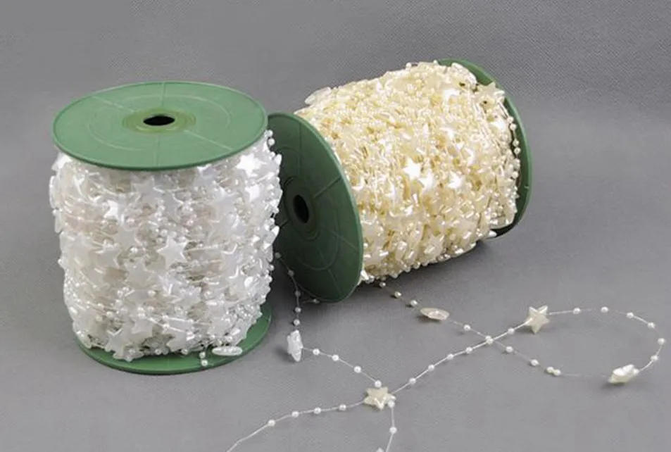 60 м/рулон 15 мм DIY аксессуары искусственный жемчуг звезда Бусы цепочка для штор