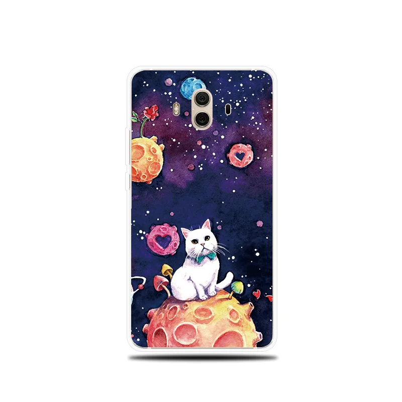 Космическая фантазия с рисунком силиконовый чехол для телефона huawei mate 8 9 10 Lite Pro