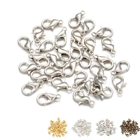 1000pcs 10mm 12mm 14mm zinc alloy lobster claw clasps diy jewelry accessories finding making necklaces bracelets handicrafts