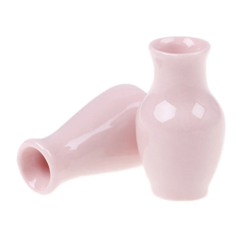 Новый керамический горшок DIY Ручная работа кукольный дом кухня орнамент декоративная ваза 1 комплект (2 шт)