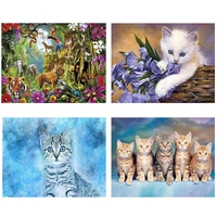 full square drill 5d diamond painting oil painting cat resin home decoration animal cartoon embroidery cross stitch europe gift