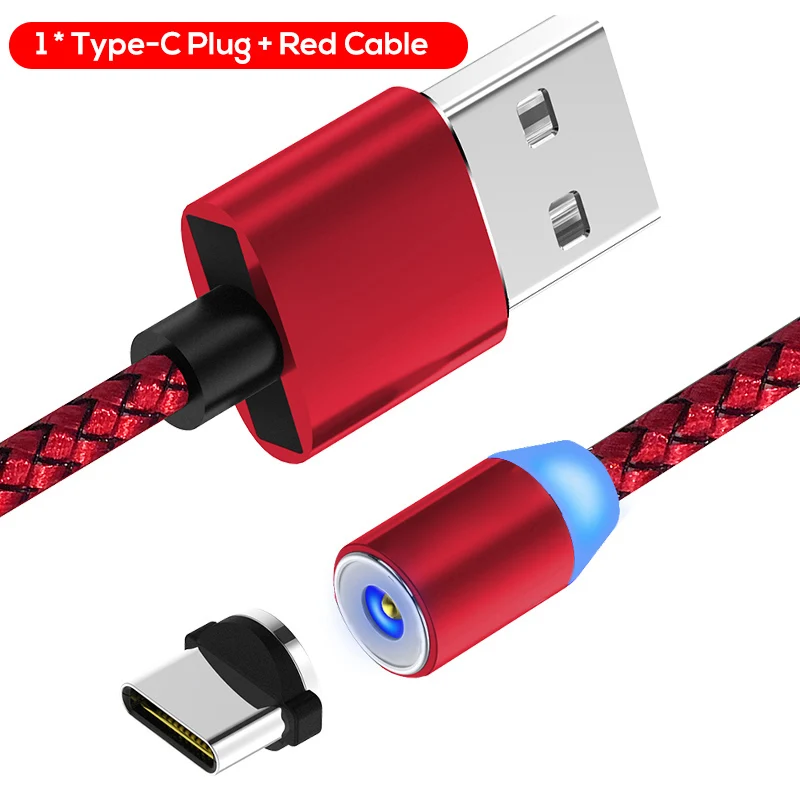 R Line1 светодиодный магнитный USB кабель для Samsung Xiaomi Huawei C iPhone Xs Max 8 7 6 & Type и Micro