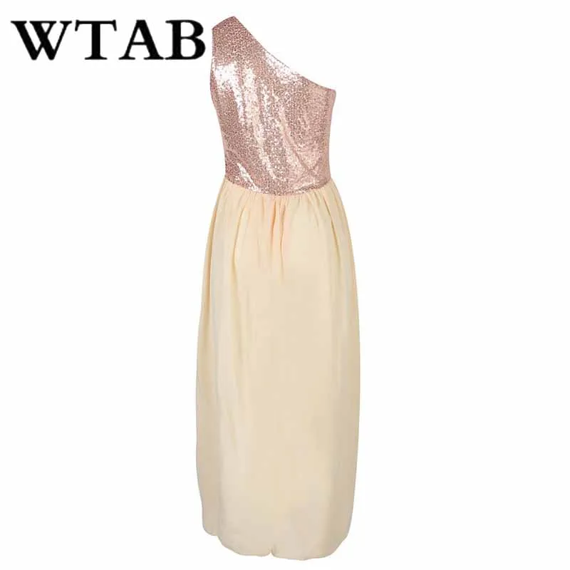 WTAB 2019 vestidos сексуальное летнее платье с пайетками Империя лоскутное облегающее