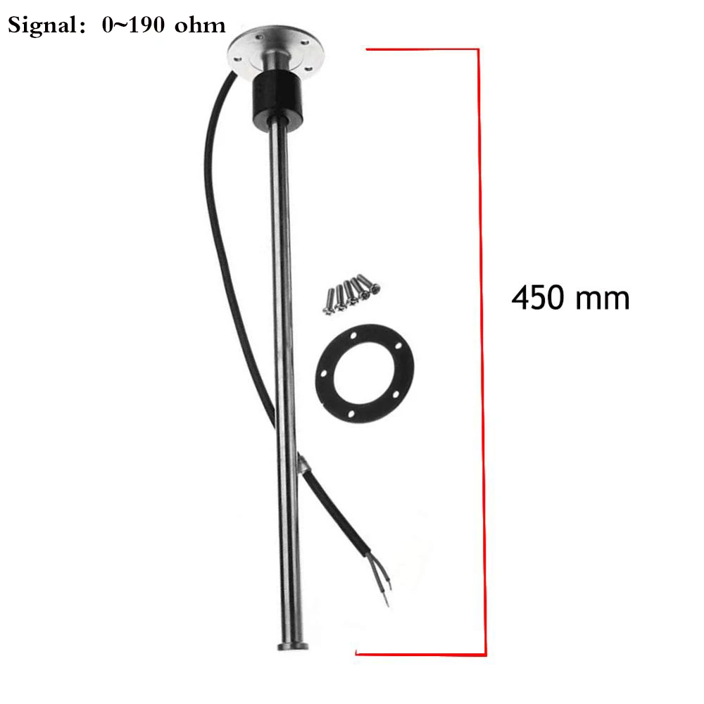 450mm 0-190ohm 150 мм, 200 мм, 250 мм, 300 мм, 350 мм, 450 мм, датчик уровня топлива для лодки, автомобиля, датчик уровня топлива с 0~ 190 Ом, 240~ 33 Ом, датчик уровня топлива - Цвет: 450mm 0-190ohm
