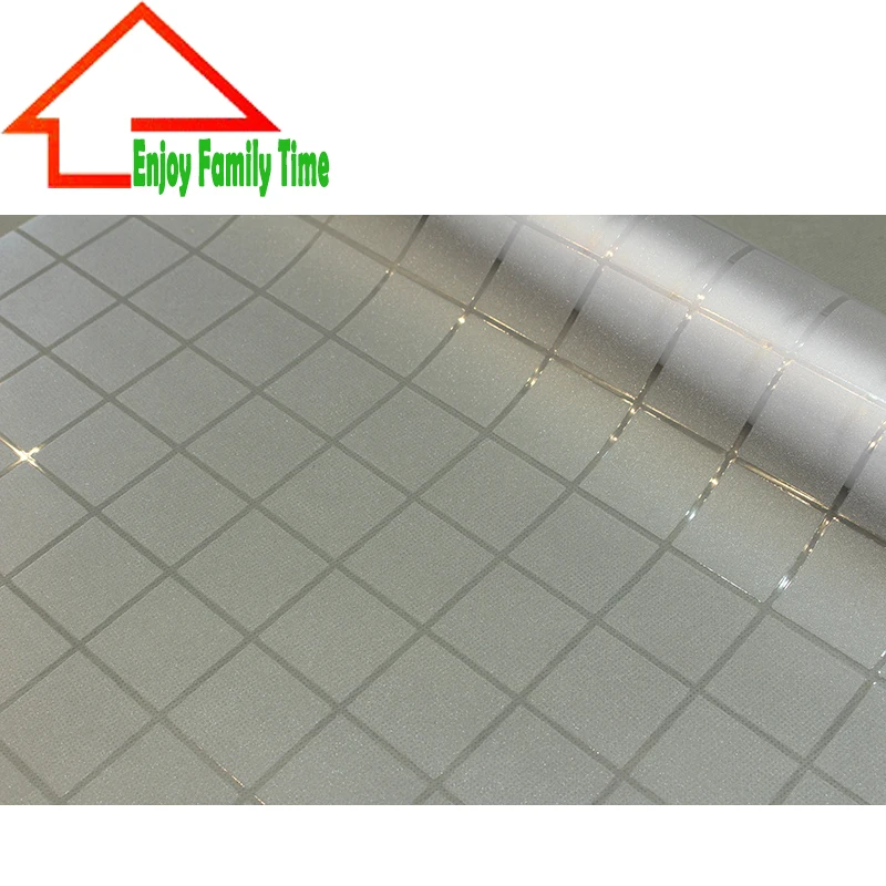 45 см * 2 mPVC Стекло окна самоклеящиеся Плёнки клетчатый Дизайн Стикеры для гостиной