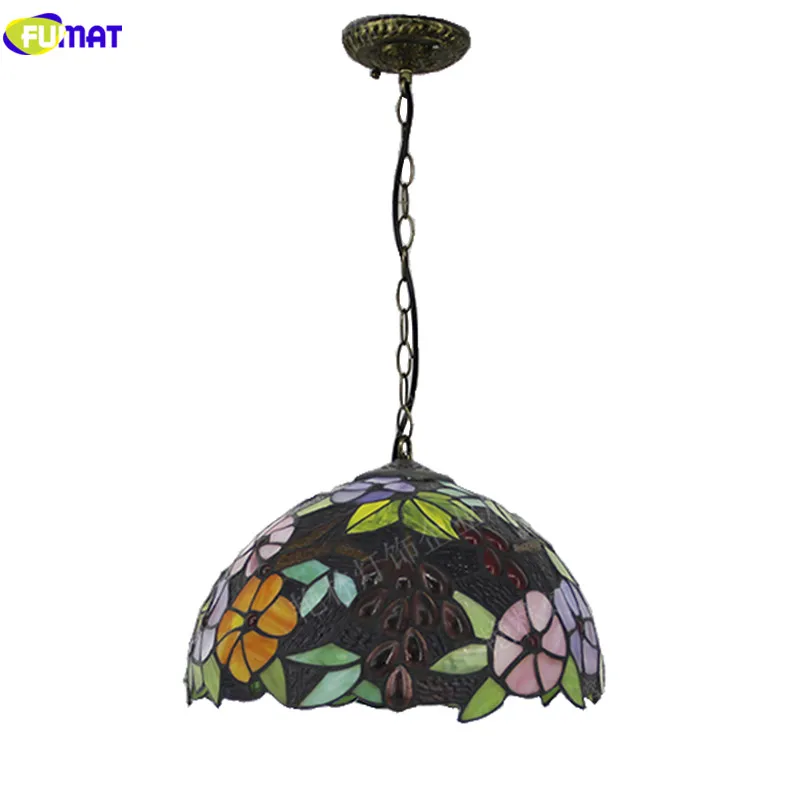 FUMAT подвесной светильник Тиффани виноградный цветок витражное стекло
