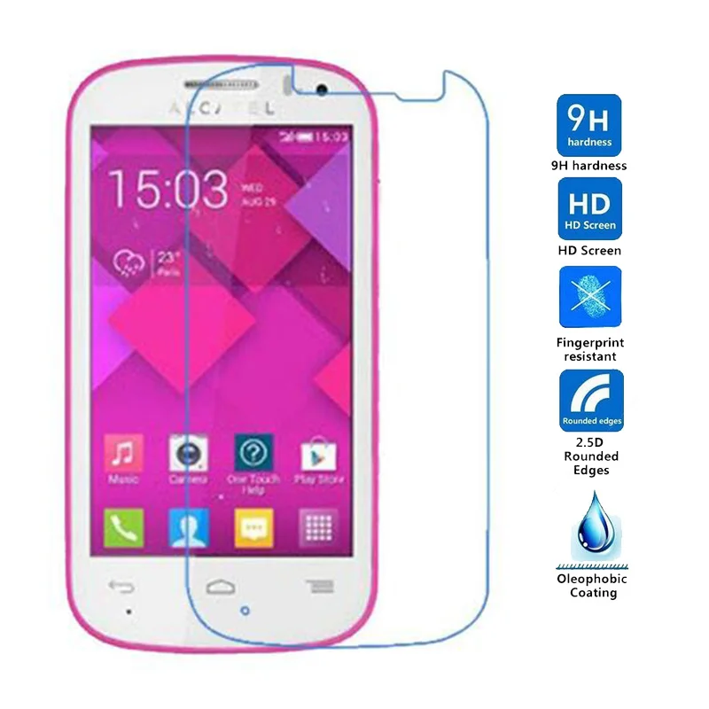 Лидер продаж! Защитная стеклянная пленка для Alcatel One Touch Pop C3 C5 C7 C9 закаленное