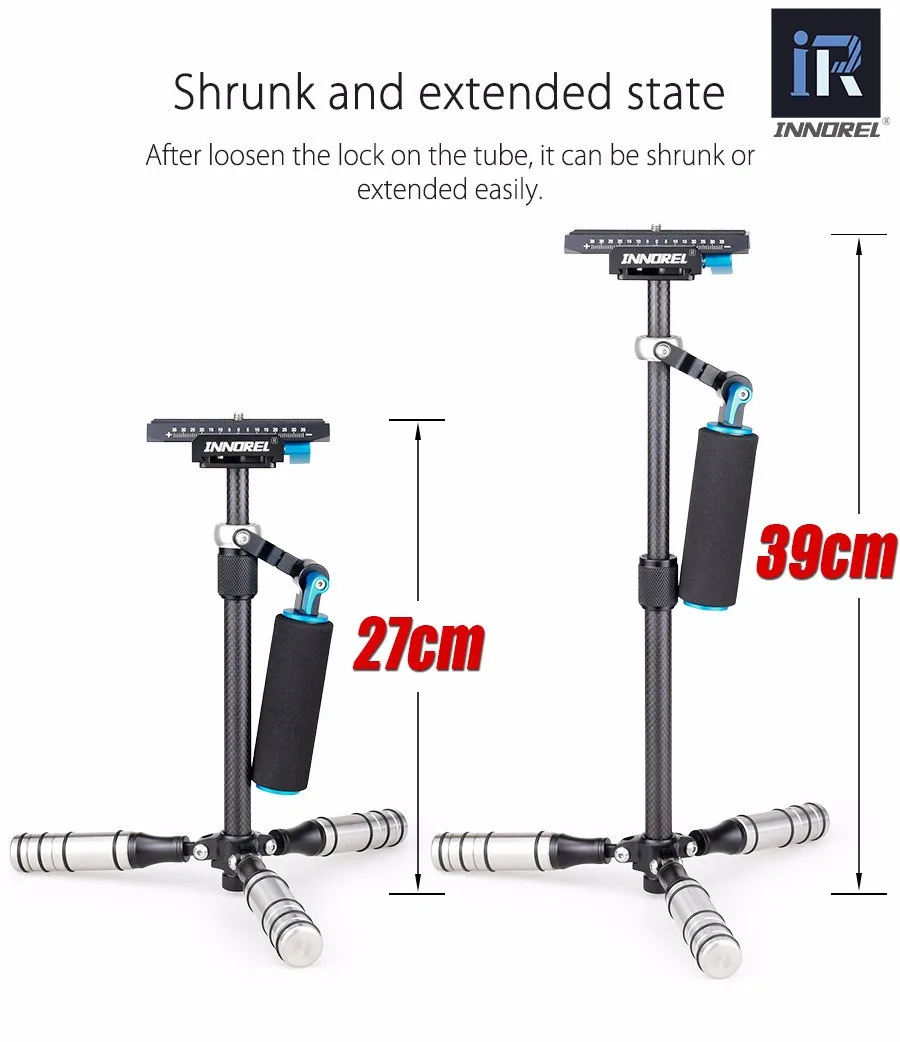 SP Мини Ручной Стабилизатор из углеродного волокна steadicam для DSLR видеокамера светильник устойчивый cam для GoPro лучше, чем S60T S60