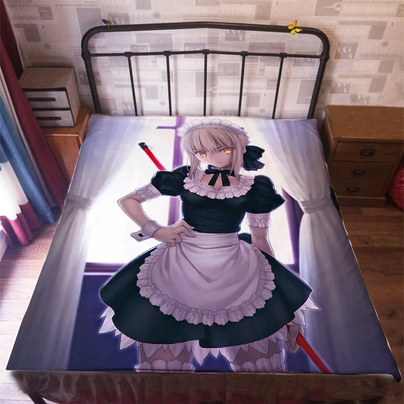 

Anime Manga Fate Saber Stay Night Bed Sheet 150*200cm Bedsheet 009