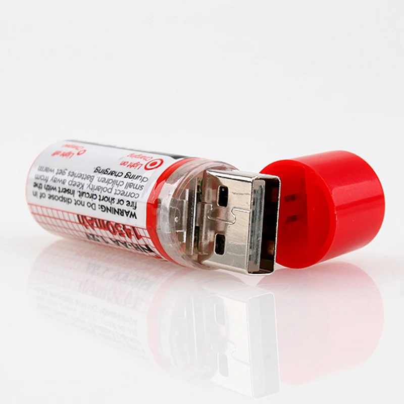 Аккумуляторная батарея LiitoKala AA 2 шт. 1 В 1450 мА/ч USB аккумуляторная со светодиодным