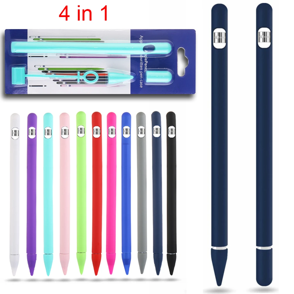 1 шт. мягкий силиконовый совместимый для Apple Pencil чехол совместимый для iPad Tablet Стилус защитный чехол