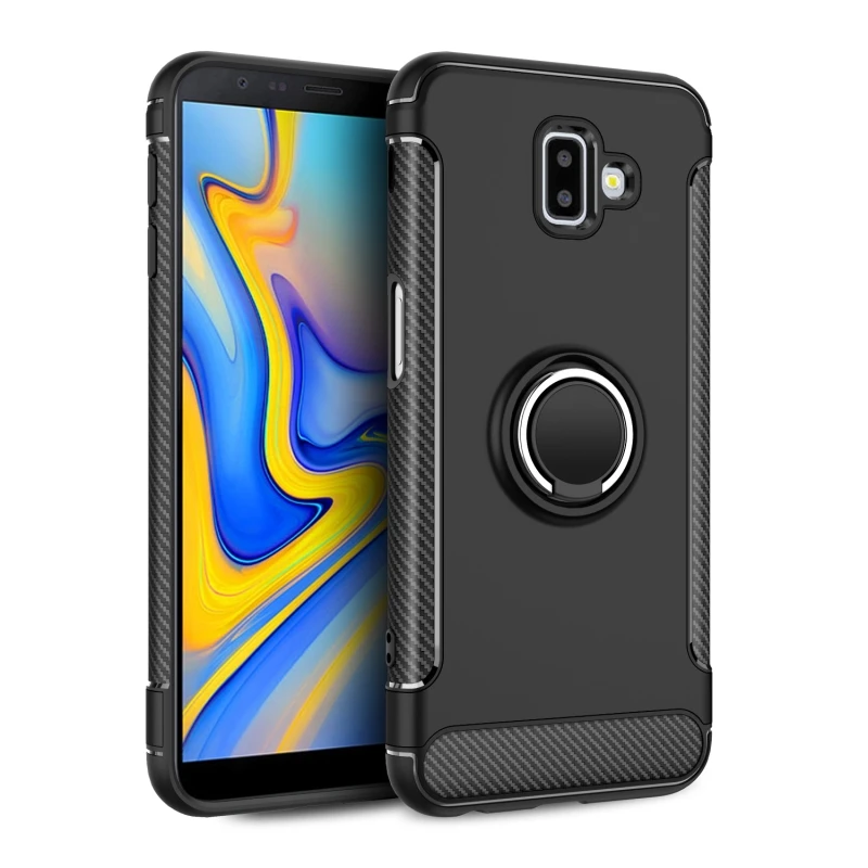 J6 Plus чехол для Samsung Galaxy J610F SM ударопрочный с держателем кольца пальца задняя