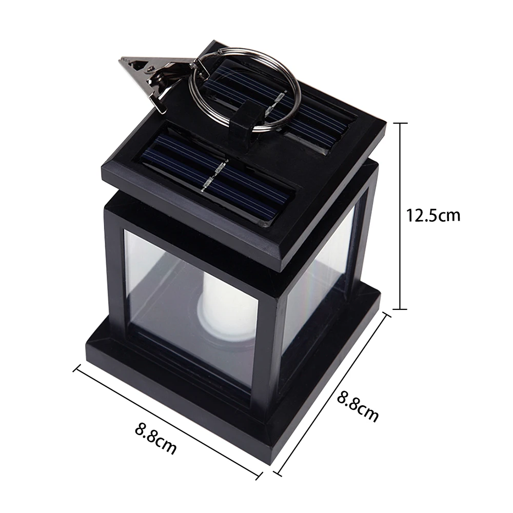 Waterproof LED Solar Garden Light Outdoor Flickering Flameless Candle Hanging Lantern Smokeless for Yard Lawn Patio Camping Tent | Лампы и