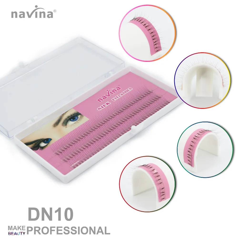 Накладные ресницы для макияжа navina легкие и exquisit шелковые Curl C толщина 0 07 мм