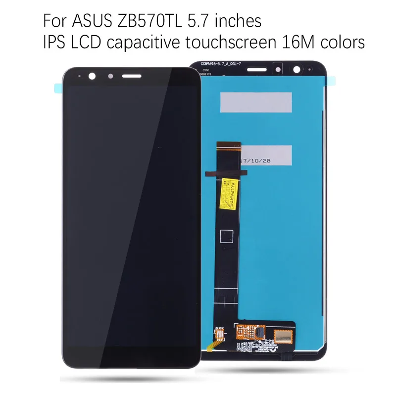 Дисплей для Asus Zenfone Max Plus M1 ZB570TL LCD в сборе с тачскрином на рамке Оригинал черный