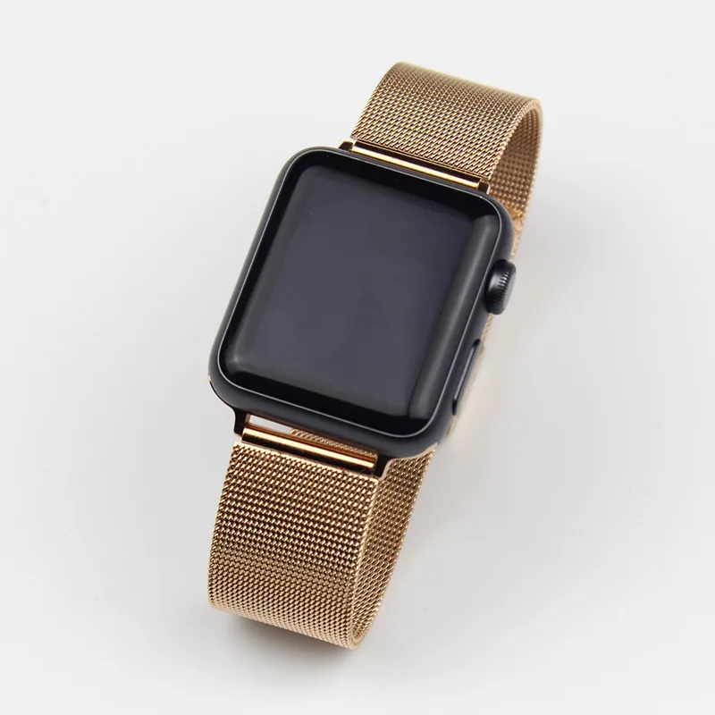 ASHEI сетчатый Браслет ремешки для часов для Apple Watch Band 42 мм серия 3 Миланская петля ремешок для Iwatch ремешки часов 38 мм Sereries 1/2