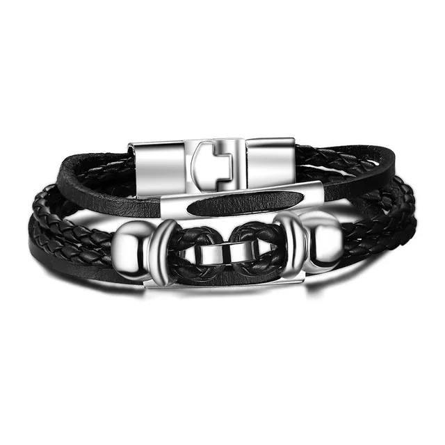 Lateefah модный винтажный mannen кожаный браслет Speelkaarten Raja Vegas Шарм многослойный Gevlochten Vrouwen Pulseira Masculina - Окраска металла: H