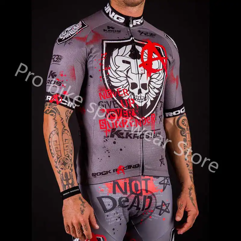 cycling jersey set D Набор велосипедных Джерси Pro Team Rock Racing с коротким рукавом, велосипедная майка+ дышащие шорты, комплект для велоспорта Maillot Ropa Ciclismo - Цвет: cycling jersey set D