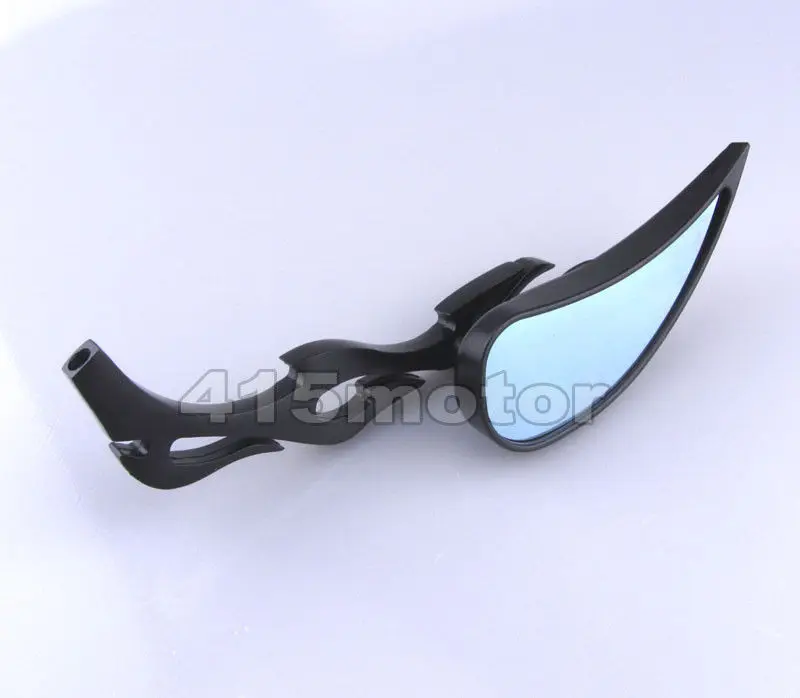 Боковые зеркала заднего вида в виде листьев пламени 8 мм 10 болт для Honda Harley Suzuki Yamaha