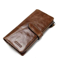 new luxury card holder men wallets business leather long design quality fashion casual men purse zipper multi function wallets