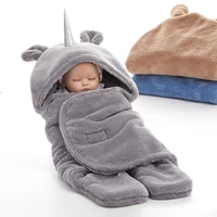 brand new infant newborn baby blanket baby swaddle bath wrap muslin blanket unicorn knit blanket cartoon stroller sleeping bag