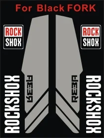 For Black Fork Rockshox 2 шт./комплект наклейки на переднюю вилку велосипедные Передние наклейки на вилке высокое качество наклейки s MTB Передняя вилка наклейки гоночная наклейка - Цвет: For Black Fork