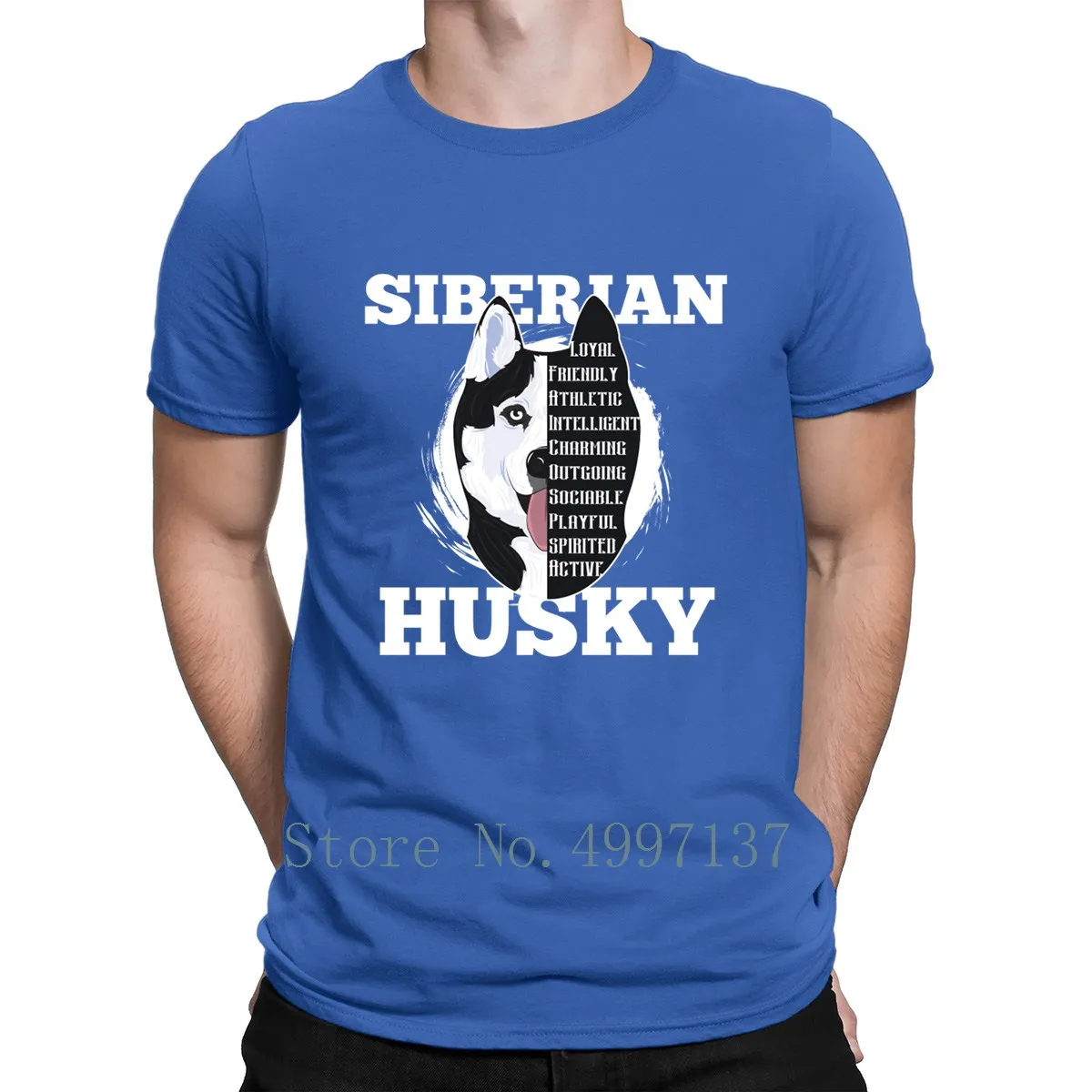 Футболка с принтом щенков хаски &quotSiberian Husky&quot летняя комфортная футболка