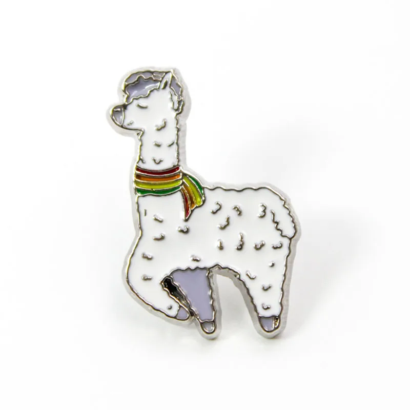 Радуга Альпака булавки брошь pin мультфильм значок украшение на рюкзак одежда