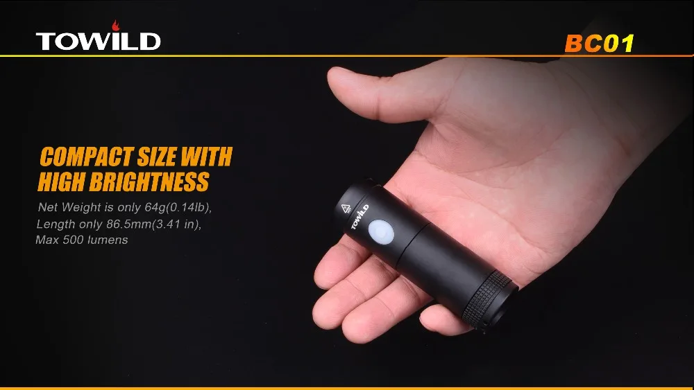 TOWILD BC01 CREE XP-G2 S3 LED 500 lumens USB Rechargeable LED Bike Bicycle light