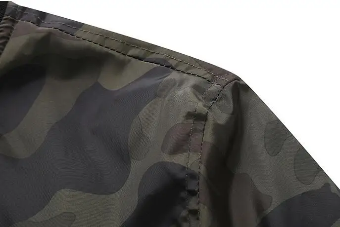 

M-7XL Jackets Mens Camouflage Coats Large Size Outerwear Overcoat Jacket Spring Autumn Korean Tops 2019 High Quality Army Green