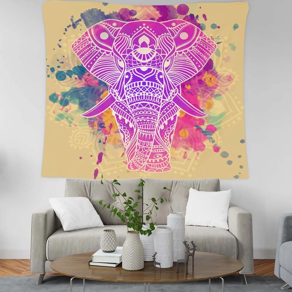 Красочные Слон настенное одеяло гобелен Настенное подвесное на заказ красивое