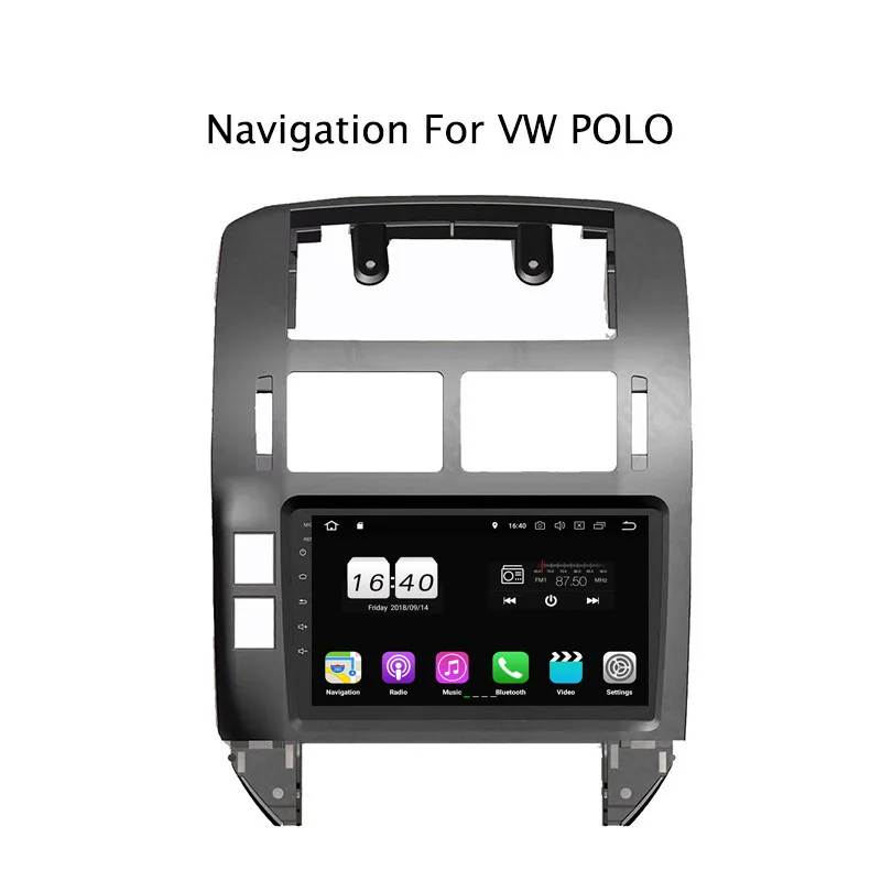 9 дюймов PX30 Android 0 автомобильный DVD мультимедийный плеер для VW Polo 2004 2010 gps навигация
