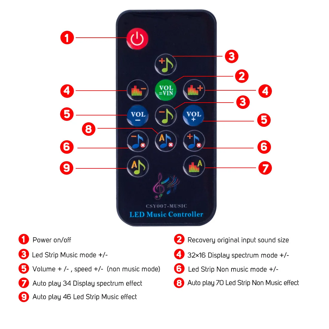 Wholesale Bluetooth Music Controller DC5-24V Infrared 13 Keys Remote WS2812B WS2811 Led Strip Matrix Panel 512 Pixels | Лампы и