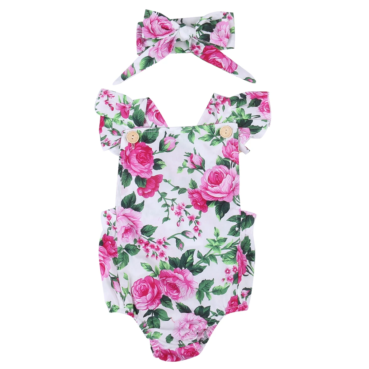 2 шт. детский летний комбинезон с коротким рукавом и повязкой на голову|romper bebe|short