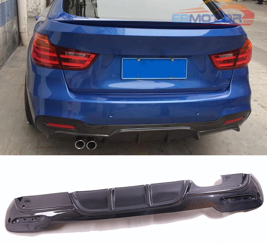 P Стиль углеродного волокна задний диффузор для BMW 3 серии F34 GT хэтчбек Mtech Msport