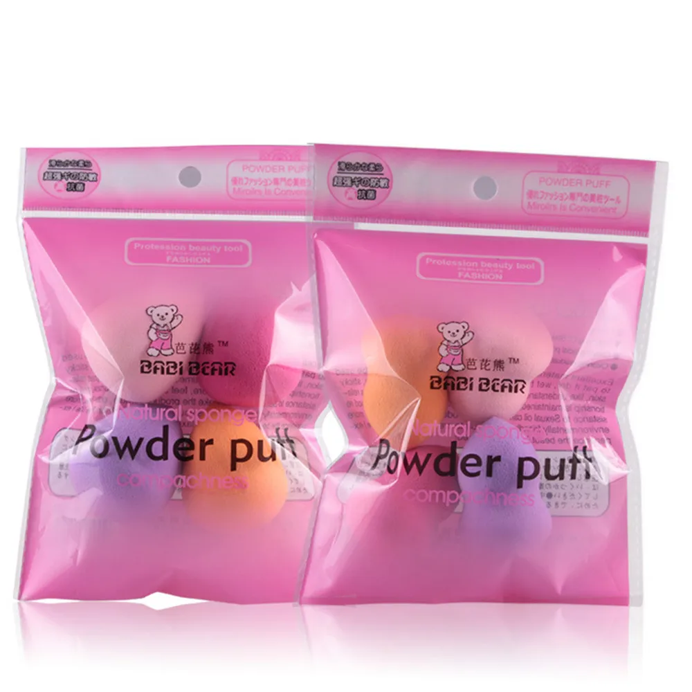 4pcs Pro Makeup Blender Foundation Puff Multi Shape Sponges New Powder makeup brushes set tool |