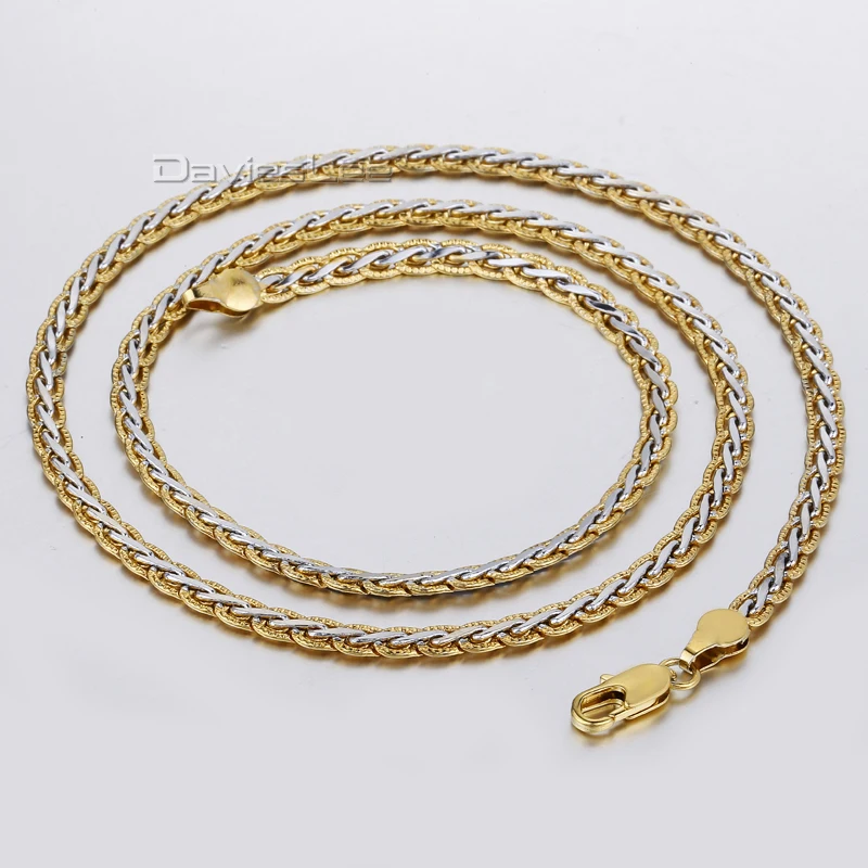 Женская/Мужская плетеная цепочка 6 шт./лот 3/4 мм|men chain|gold filledchain men |