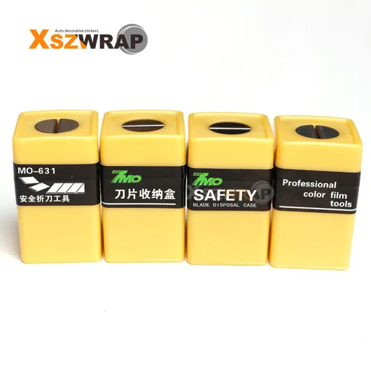 7*4 3*4 3 см ящик для хранения лезвий Безопасный инструмент обертывания автомобиля -