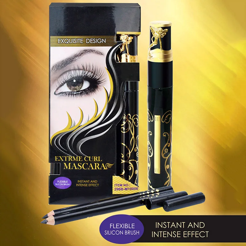 Горячая Mascaras Удлиняющая Толстая завивка долговечная Косметика портативная для
