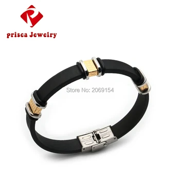 Men Jewelry Design Fashion Bracelet Charms Gold Bangle Stainless Steel Wristband Classic Style Link Chain Gold Jewelry