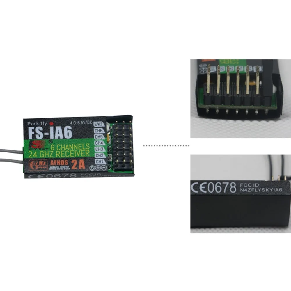 1 шт. 100% оригинальный FlySky FS iA6 6 канальный приемник AFHDS 2A 2 4G замена радиосистемы для