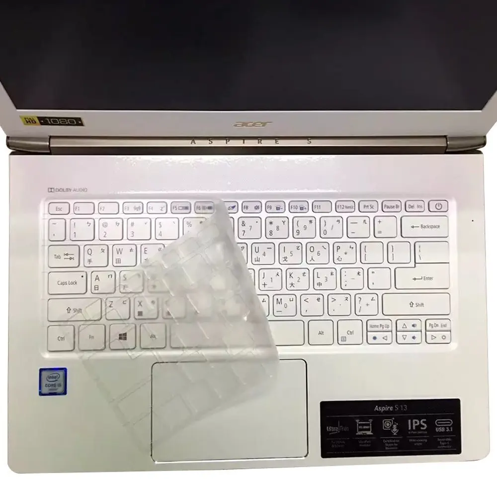 Новый 13 дюймовый защитный чехол для клавиатуры из ТПУ Acer Spin 5 SP513 / Swift 3 SF314 52 aspire S13 S5