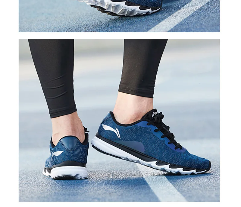 Li-Ning мужские кроссовки с подкладом, светильник, кроссовки для бега, дышащая Светоотражающая спортивная обувь, ARBM117 XYP549