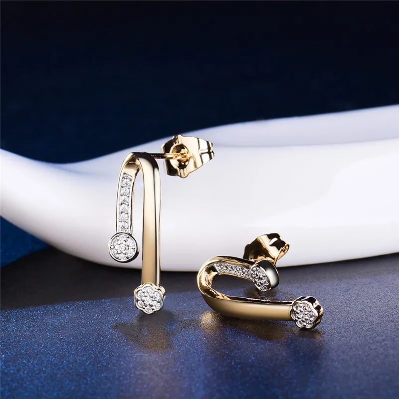 BUDONG 2017 хит трендовые Простые Свадебные Ювелирные наборы золотого цвета для