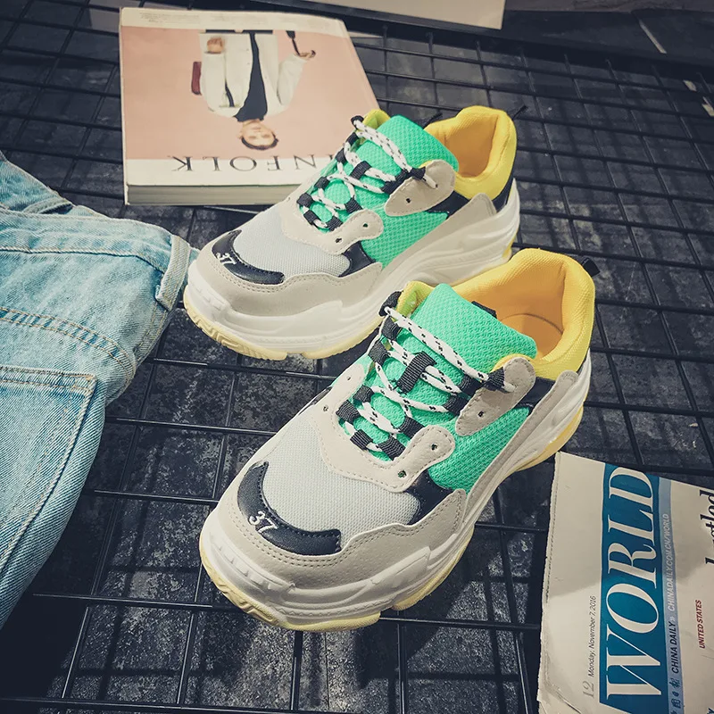 INS/Винтажные кроссовки для папы женская обувь высококачественные дышащие