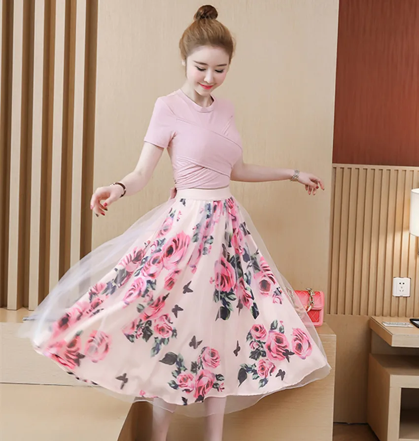 S XL летний женский комплект из 2 предметов розовая хлопковая короткая футболка с